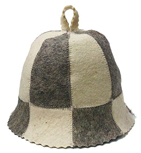 SHSH trade groupUkrainian Wool Sauna Hat Embroidered Cell - Sauna Hat Finnish - Ukraine Sauna Hat Wool - Russian Banya Hat for Men - Sauna Hat for Men - Sauna Hats Russian