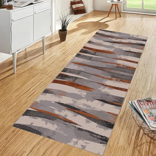 XUEGAIXIA Alfombras para Pasillos Largos 100 x 280 cm Moderno, Non-Slip Washable Narrow Rug Absorbent Floor Mat Pelo Corto Antideslizante, Lavable a máquina, para Salón Hall Cocina Lavanderia Entrada