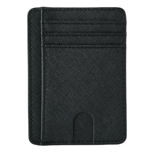 Slim Minimalist Wallet Front Pocket RFID Blocking Leather Clip Wallets for Men and Women