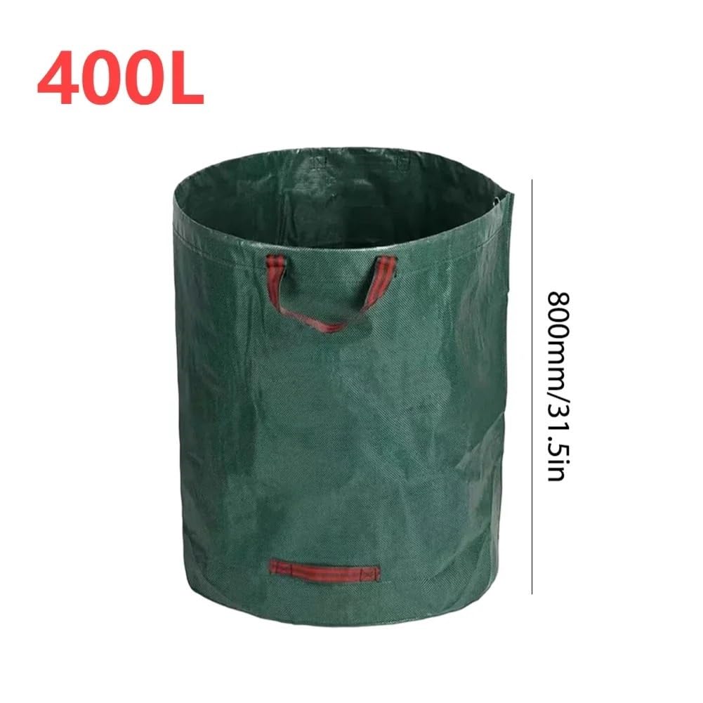 Bolsa de basura para jardín, saco hojas, bote ligero, contenedor hierba plegable para patio césped Bolsa para hojas