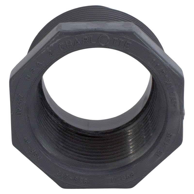Charlotte Pipe Schedule 80 2 in. MPT x 1-1/2 in. Dia. FPT PVC Reducing Bushing