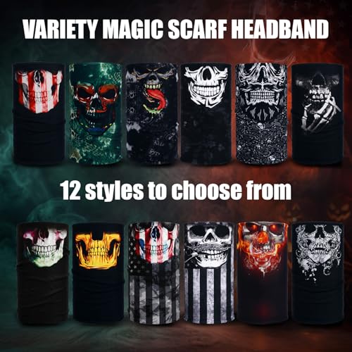 Image of Tarpop 12 /30 Pcs Neck Gaiters Scarf Elastic Wrap Headband Sweat Absorbing Bandana for Women Men Sports Yoga Running