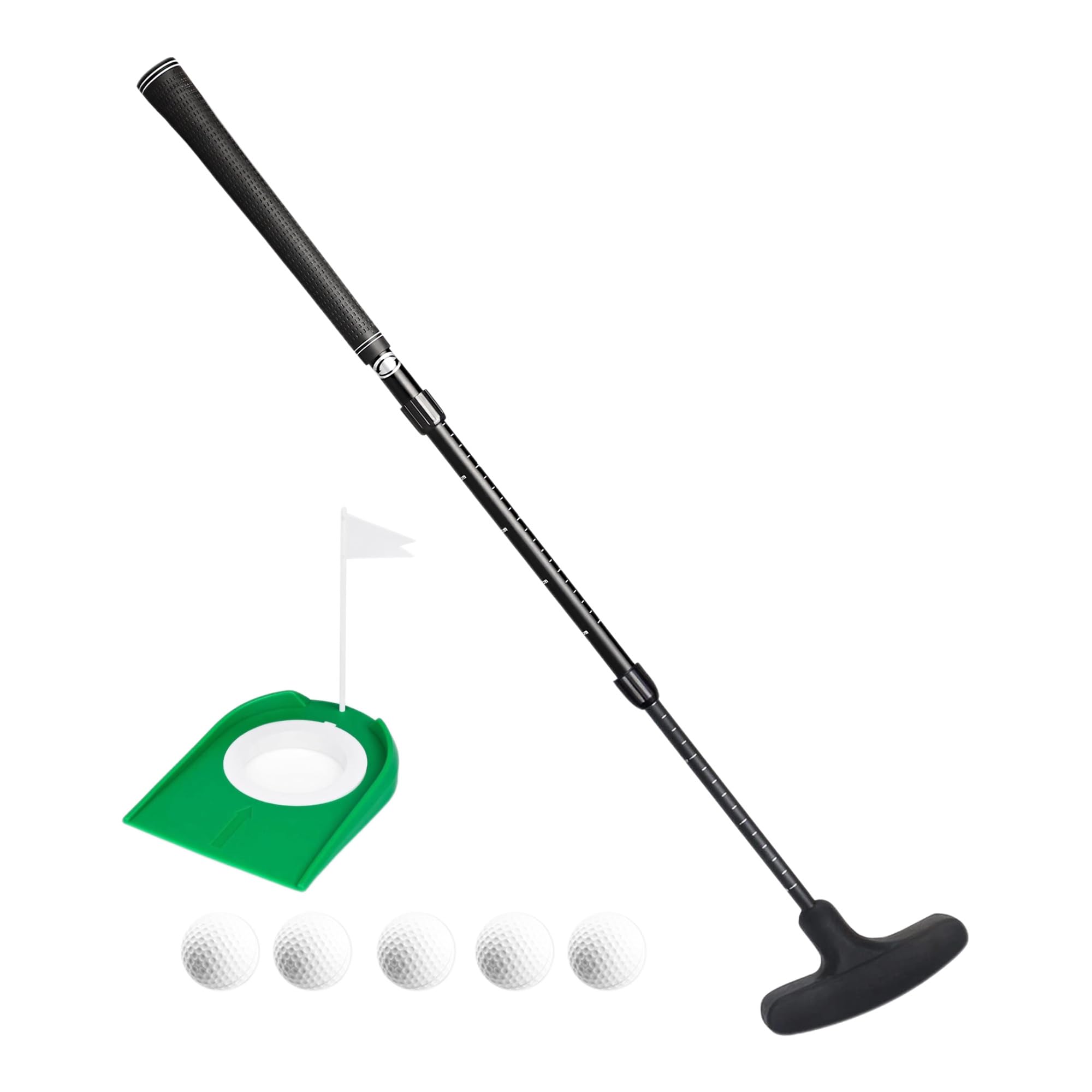Golf Putter - Golf Putters for Men Right Handed Golfers or Left Handed Golf Putter for Kids and Womens Mini Golf Clubs Set - Two-Way Adjustable Length putters with 5 Golf Practice Ball