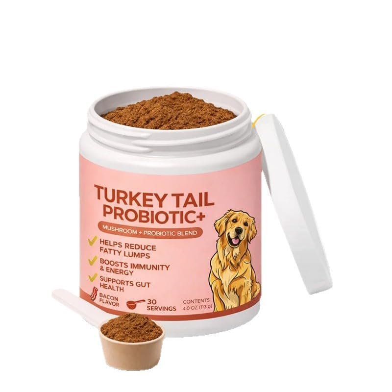 Complement Alimentaire Chien, Probiotique Chien avec Champignons Médicinaux à Queue de Dinde, Soutien Complet pour la Santé Digestive, Renforcez Votre Immunité et Votre Vitalité (x1)