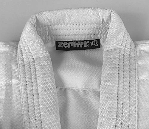 Zephyr Martial Arts K-Tech Performance Karate Gi Student Uniform with Belt - White - 1 - Thumbnail 4