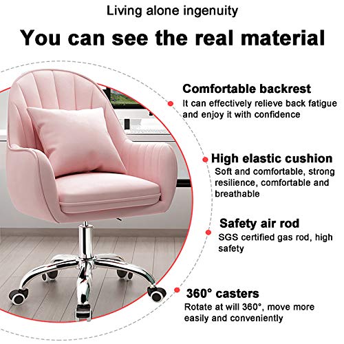 Chaise de jeu en velours pivotante avec support ergonomique milieu du dos réglable - 6