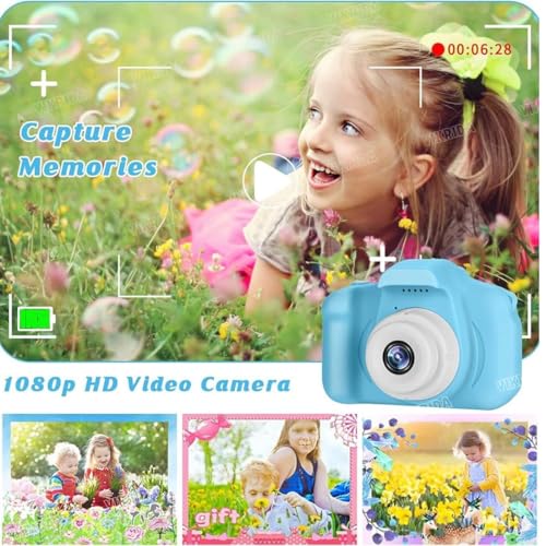 VikriDA Kids Digital Camera 2.0" Color Display Blue - Image 6