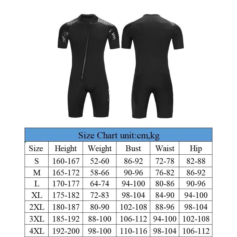 Combinaisons De PlongéE Muta da uomo a maniche corte 3 mm, con cerniera frontale, protezione solare, abbigliamento sub for surf, drifting