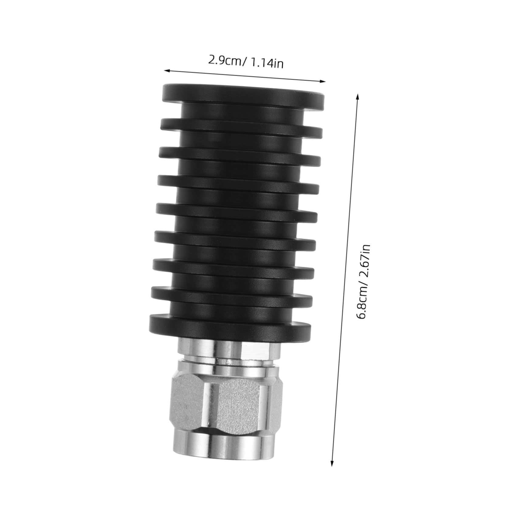 Angoily Connecteur de Terminaison Fixe N-Type 50 Ohm 25w pour Radio, Charge Coaxiale Dc-3ghz en Aluminium et Cuivre, Installation Pratique pour Tests et Réglages
