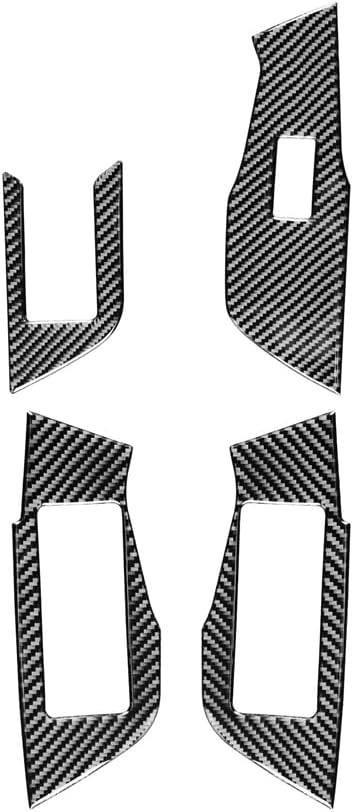 A6 A7 C8 2019 Compatible with Car Interior Self Adhesive Dashboard Decal Carbon Fiber Black Sticker A39 (Window Lifting Panel)