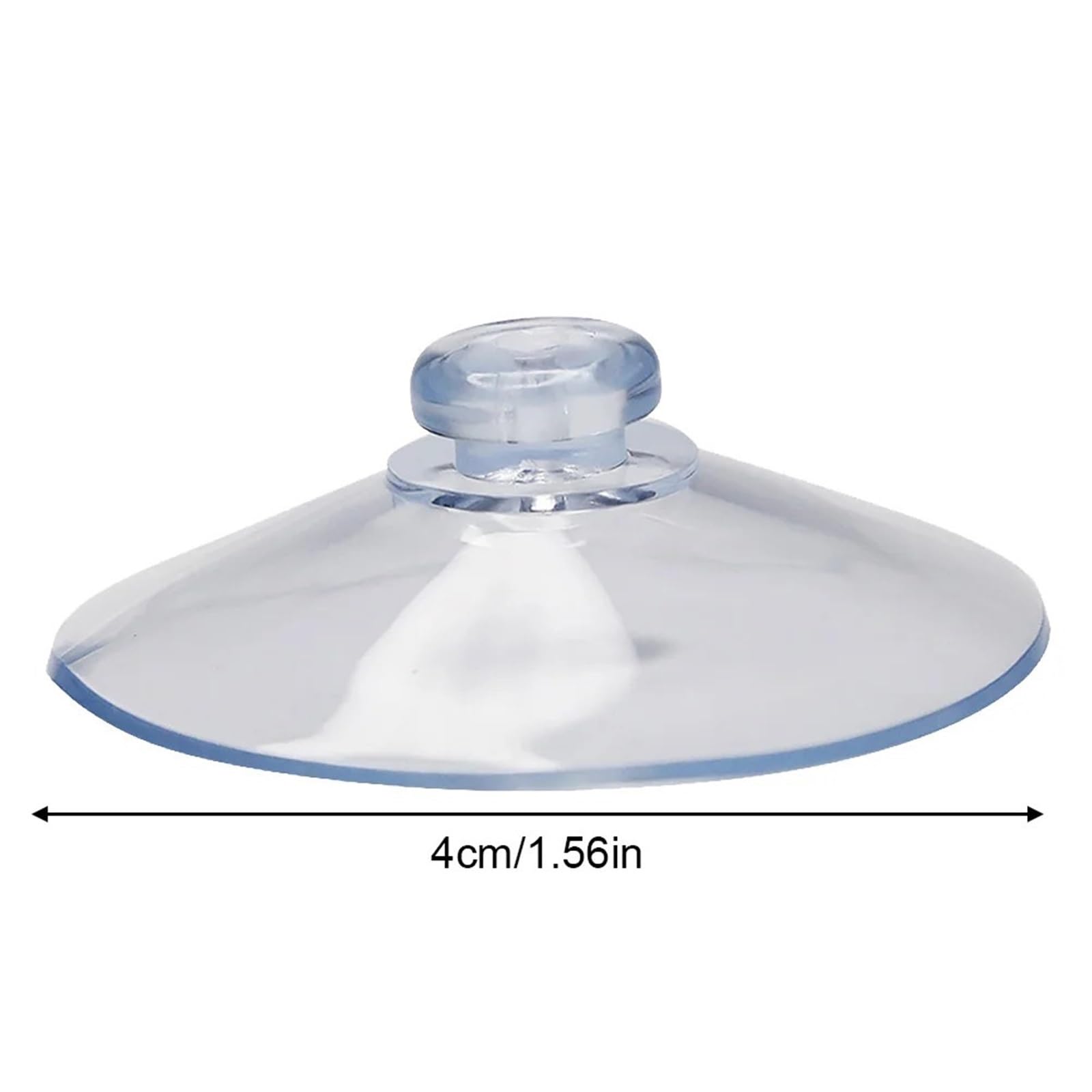 Paquete de 100 ganchos con ventosa, pared transparentes 40 mm