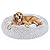Dog Bed, Cat Calming Bed, Orthopedic Pet Donut Cuddler Round Plush Bed for Large Medium Small Dogs and Cats