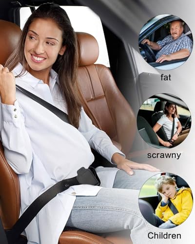 BNREOZA 2 Stück Leder Sicherheitsgurt Clip, Auto Sicherheitsgurt Versteller Universal Auto Sicherheitsgurt Clip Sicherheitsgurt Versteller für entspannende Schulter Nacken und Hals