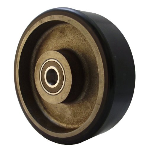 BT 7" x 2.375" Pallet Jack Wheel Less Bearings, Poly on Cast Iron Core