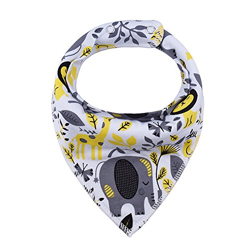 iZiv Set van 12 babybandana-slabbetjes met verstelbare drukknoppen, waterdichte katoenen voering voor 0-2 jaar - Image 8