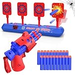 Spider Electronic Target with Toy Gun for Nerf, Kids Pistol Toy for Age 3 4 5 6 7 8 9 10 Year Old Boy Girl Children Foam Bullet Blaster Shooting Game Christmas Birthday Gift Present Stocking Filler