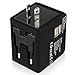Produktbild TOOGOO Reise-Stecker, Reise- weltweit in einem Universal-Reise-Ladegeraet Wand-Netzstecker mit Dual-USB-Lade-Ports Fuer USA EU UK AUS Handy-Laptop - schwarz