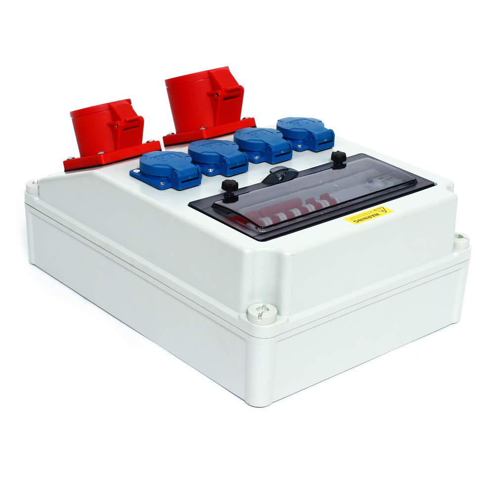 Scatola di Distribuzione Da Parete Impermeabile 16+4 Volt – Quadro Elettrico di Alimentazione Industriale, Resistente, Adatto per Uso Professionale e Domestico