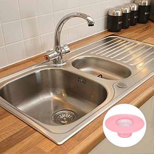 Colador para lavabo de baño plástico rosa 6 piezas miniatura 3