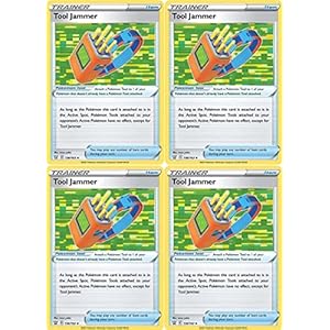 Pokemon Trainer Card Set – Pokemon Tool Jammer 136/163 – Battle Styles – 4x Trainer Card Playset 4X
