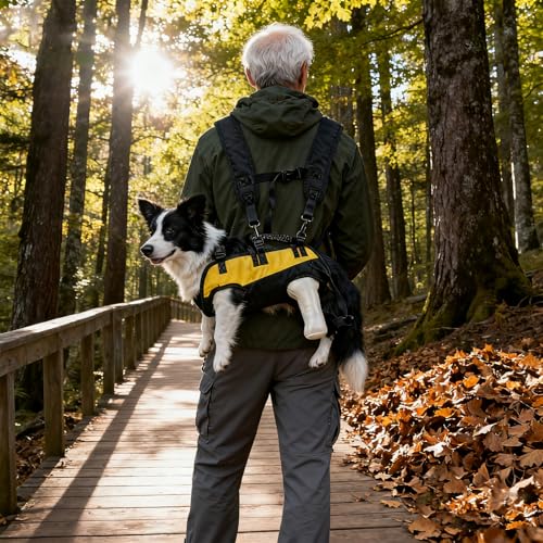 Mochila para mascotas ajustable para pasear sin tirones ni fatiga 7