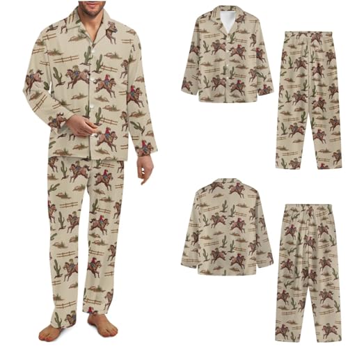 Couple Matching Pajamas Womens Pajamas & Men's Pajama Sets Button-Down V-Neck Sleepwear House Wear Loungewear Sets4