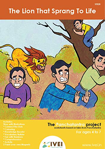 IVEI Panchatantra Story Kids Learning Book - Workbook and 2 DIY magnets - Colouring Activity Worksheets - Creative Fun A