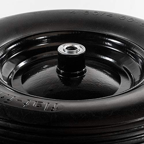 ALEKO 2WBNF16 Anti Flat Ribbed Replacement Wheel for Wheelbarrow 16 Inches No Flat Tire Black Lot of 2
