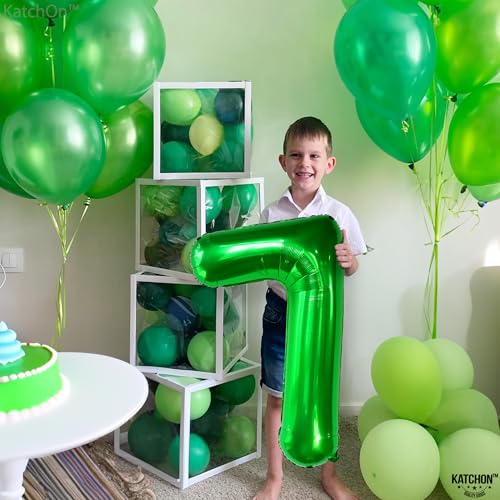 Image of KatchOn Dark Green Number 7 Balloon 40 Inch, 7th Birthday Balloon | Happy Birthday Decorations, Seven Balloons Number For 7th Anniversary Decorations