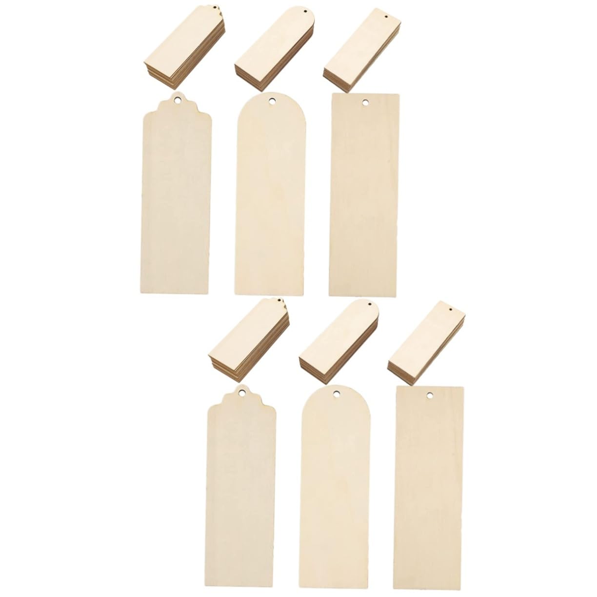 LALAFINA 2sets Segnalibri Legno Vuoti Per Con Frange Etichette Personalizzabili Per Progetti Creativi Decorazioni e Regali Fatti Mano