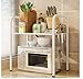 WYBD.Y Scaffale di stoccaggio Cucina Forno a microonde Cremagliera Stoviglie Forno a pi羅 Strati Incorporato Scaffale di stoccaggio Bianco Lungo 50 cm Esperto di Rifiniture da Cucina Regalo da Cucina
