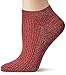 Produktbild FALKE Damen Sneakersocken Shiny Rib - Baumwollmischung, 1 Paar, Rot (Burgundy 8011), Größe: 35-38