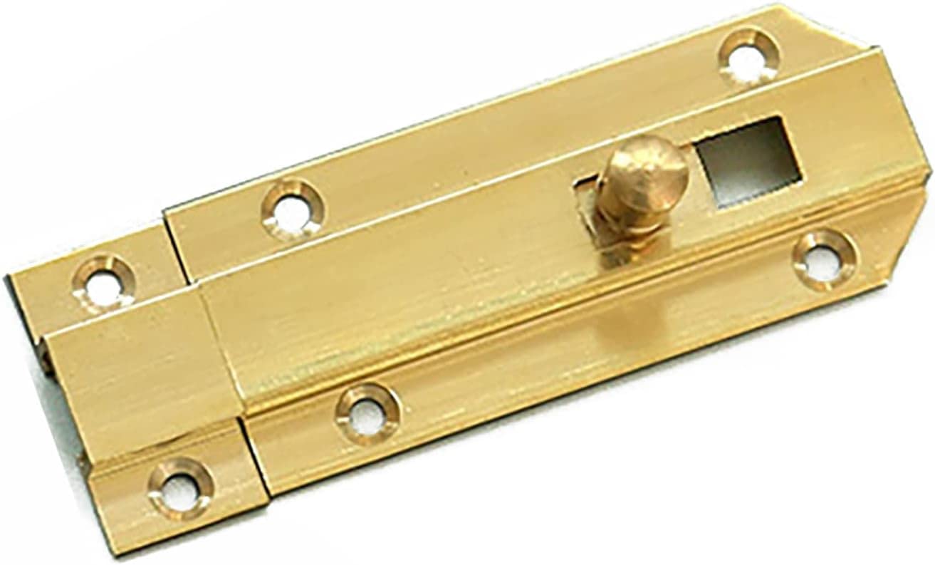 Door Latch， Brass Sliding Door Bolt Latch, Multicolor, Multiple Sizes(Copper Bright,305 6cm)