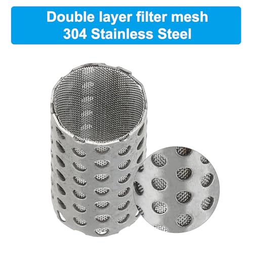 Image of PATIKIL 4 Pcs 15mm OD Strainer Mesh, 27mm H 80 Mesh Screen Y Shaped Strainer Filter Valve Mesh Screen 304 Stainless Steel Double Layer Strainer Mesh for Debris Pump Water Oil Separation
