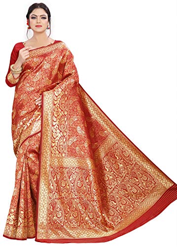 Om Shantam sareesWomen's Art silk with blouse piece Saree