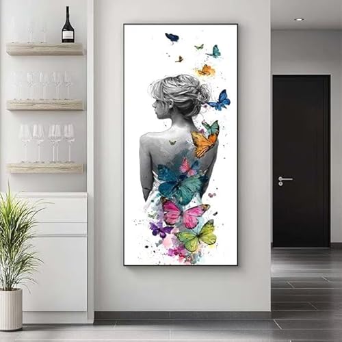 �������G �� ���� �����h��G �L�b�g DIY ��l ���S�Ҍ��� �f�W�^�����G ��h�� �����L�b�g�ɂ��G�� Paint By Numbers �A�N�����y�C���g ���ʉ� �����Ńy�C���g �z�[�� �I�t�B�X���� �M�t�g 20x40 cm, �t���[���Ȃ�