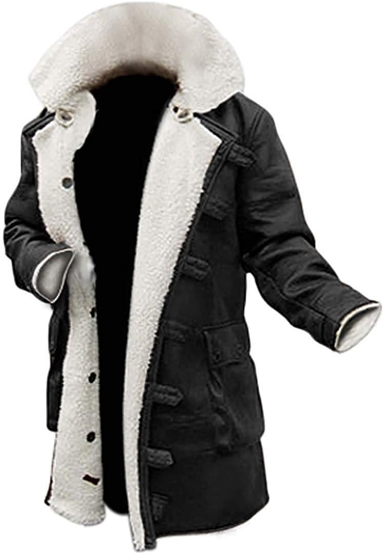 Blingsoul Real Lambskin Swedish Bomber Coat - Sherpa Lined Leather Jacket Fur Coats