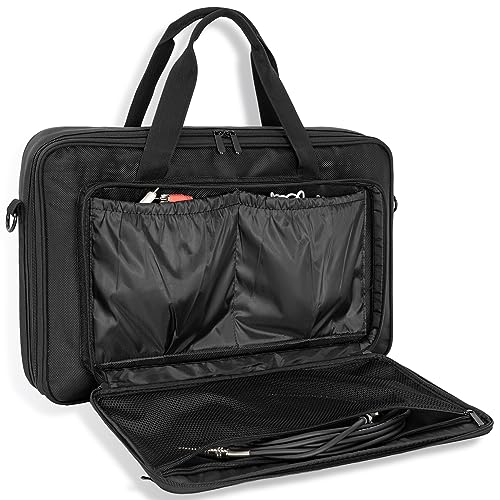 Image of DJ Carrying Case Fits DDJ 200, ddj-wego3, AKAI MK3, Native Maschine Mikro Mk3, Hercules DJ Control Inpulse 200, Numark Party mix, Multi-FX pedals, line 6 helix floor, 16 x 10 x 2.5 Inch, Black