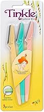 AVNISH Tinkle Facial Razors for Women | Pack of 3 | Instant Hair Removal | Glowing Skin | Single-Blade Dermaplaning Razor | Non Slip Handle Easy to Use Eyebrows, | Smooth Shave (Multicolor)