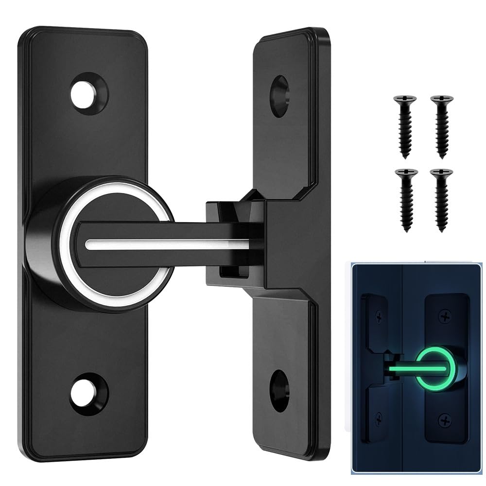Buy CYNNXIA Sliding Barn Door Lock Hardware 90 Degree Security Gate Latch Safety Barn Door Lock