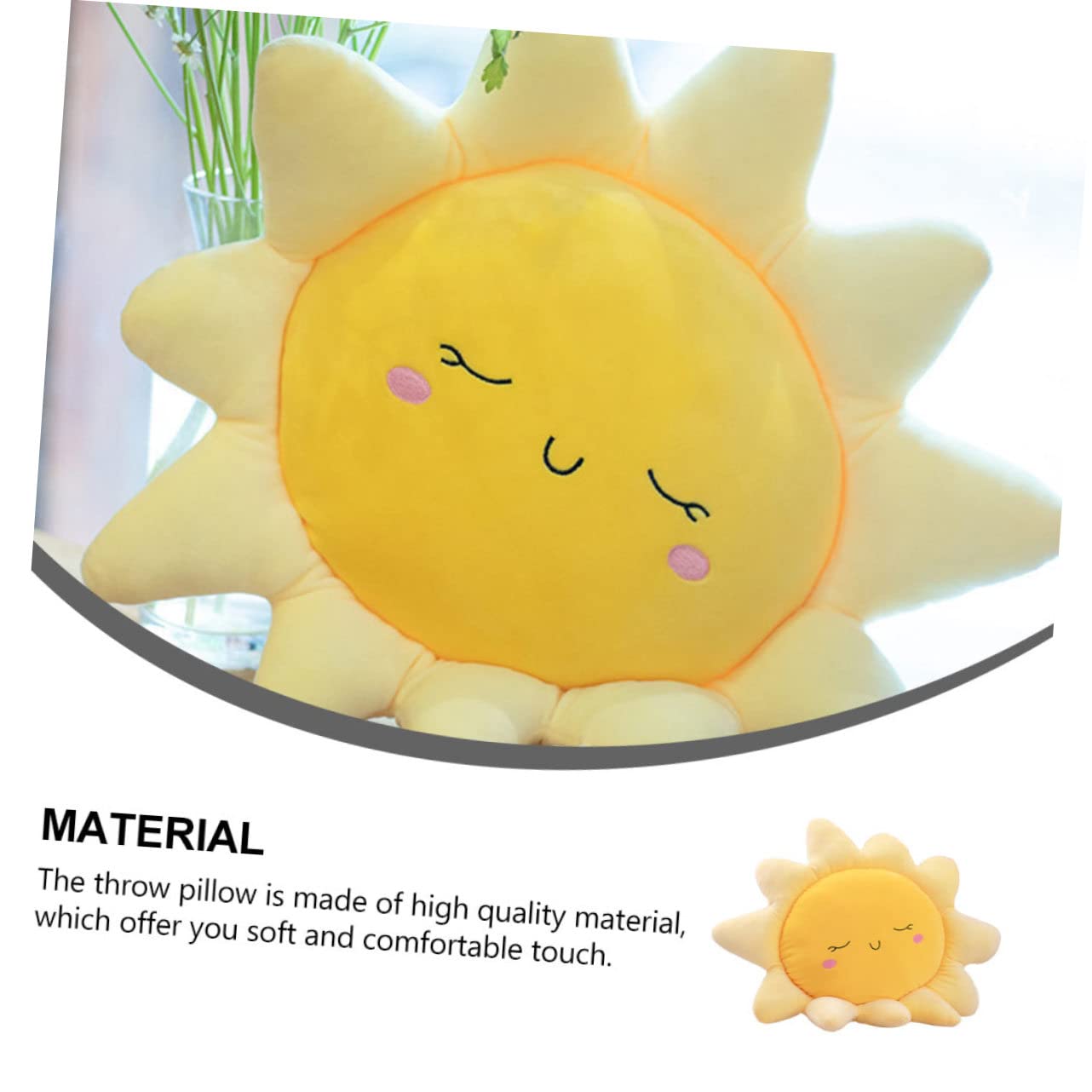 Beaupretty Cuscino Sole Morbido in Cotone Pp Cuscino Peluche Decorativo Per Bambini E Relax Casa Divano Letto