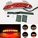JMTBNO Motorrad Rücklicht LED Hinten Fender Edge Bremslicht mit Blinker Gehackte Licht Stop Lauflicht Lampe 12V Kompatibel mit Sportster XL 883 1200 Cruiser Bobber Chopper (Rote Linse)