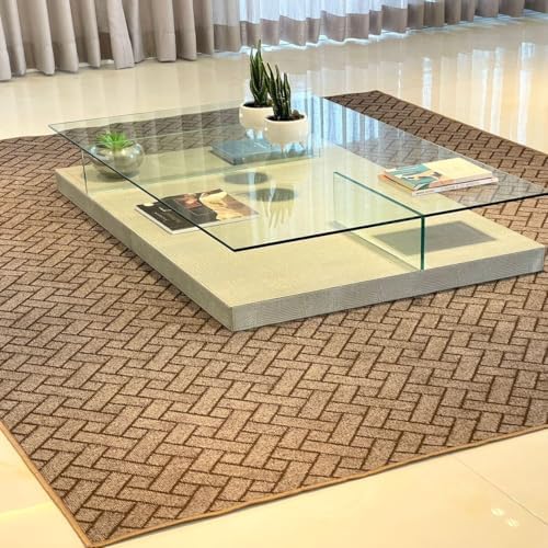 Tapete Clean Retangular Elegante 2,00 x 3,00 Carpete Marrom em Po...