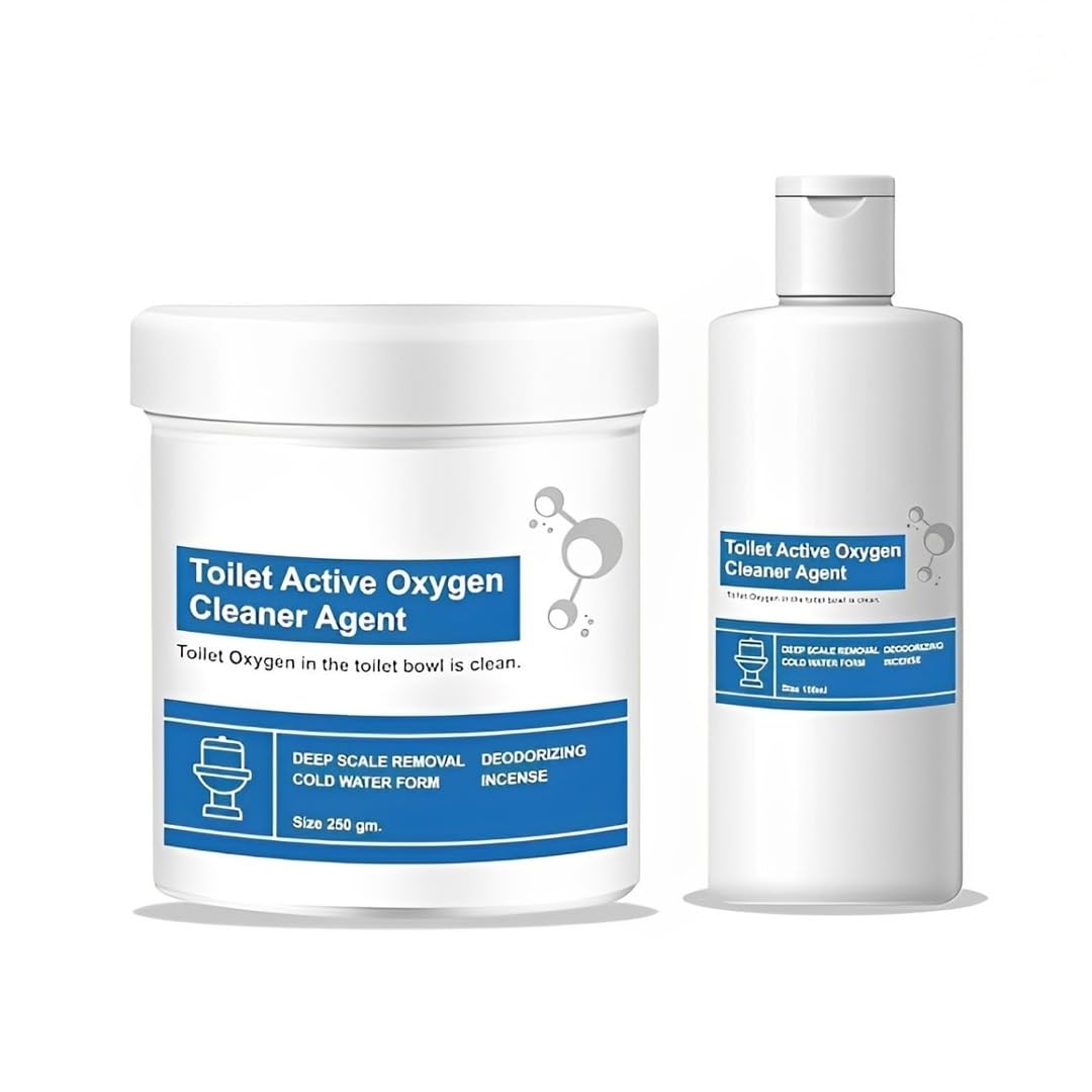 Toilet Active Oxygen Cleaner Agent | Cleaner Toilet Powder With Super Active Cleaning Liquid Agent | Can Effectively Remove Stubborn Dirt From Toilet Etc (Toilet Powder | With Liquid 250 + 100) (B0DCZRPZ4D) Amazon Price History, Amazon Price Tracker
