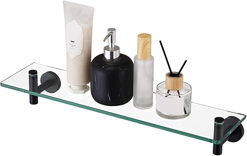 KES A2021 - Estante de 20 pulgadas de cristal templado de 516 pulgadas (8 mm) de espesor