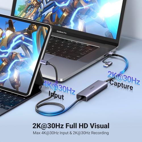 Image of UGREEN 2K 30FPS 1080P 60FPS USB C Video Capture Card for Streaming, Gaming