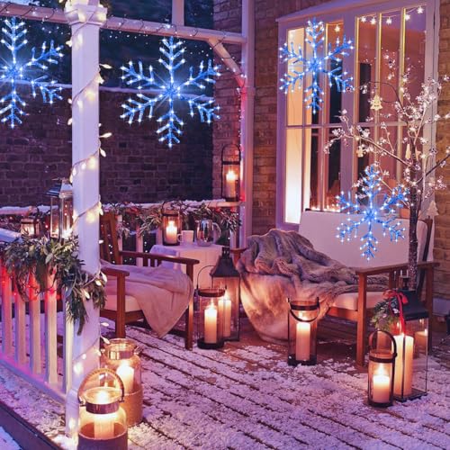 Guirlande flocon de neige 8 modes pour illuminer sans prise