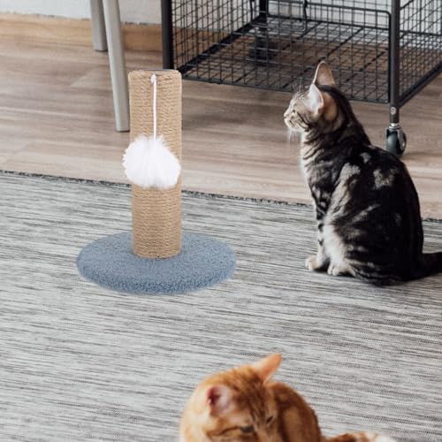 Rascador para gatos torre pequeña color celeste miniatura 5