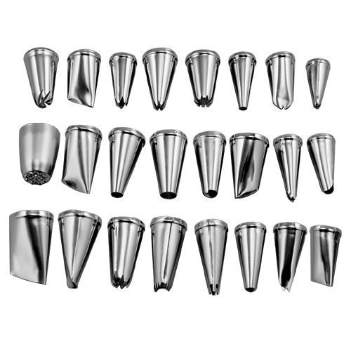 Accessotech 24 Glassa Tubazioni di Torta Beccucci Punte Torta Ripieno Sugarcraft Decorazione Cofanetto