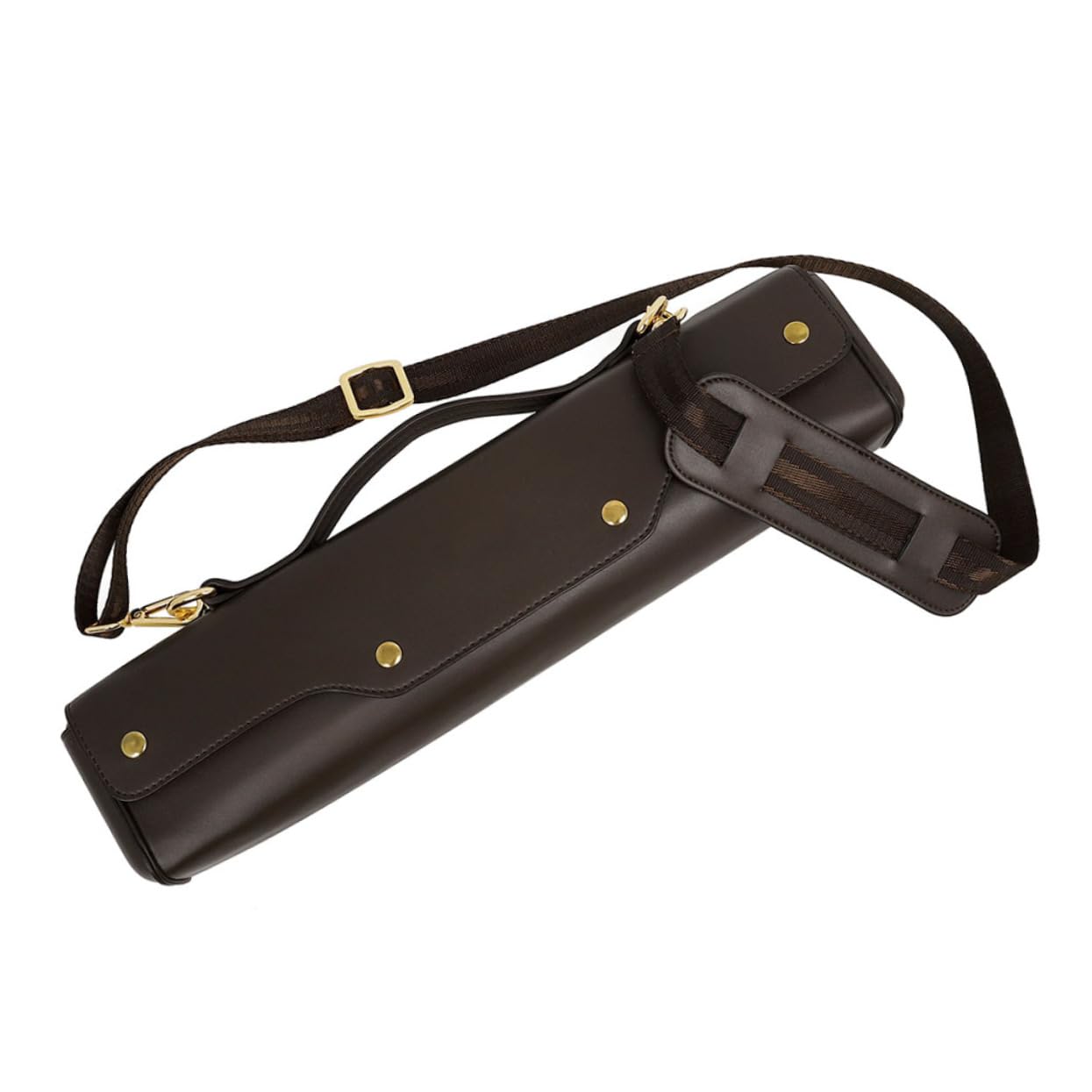 Milisten Flute Carrying Bag with Shoulder Strap Lightweight Flute Storage Case for Outdoor Performance Easy Open Design Compact and Durable Coffee Color